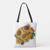 Tote-Tasche mit Sonnenblume gestrichen Tasche (Rückseite)
