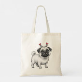 Tote Tasche mit Valentinins Mops-Design (Rückseite)