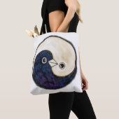 Tote Tasche mit Yin Yang Tauben Design (Von Nahem)