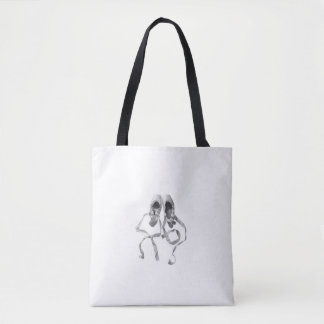 Tote Tasche: Pointe Shoes auf weißem Hintergrund Tasche