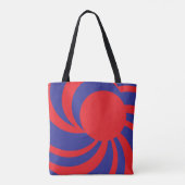 Tote Tasche - Roter und Blauer Spiral (Rückseite)