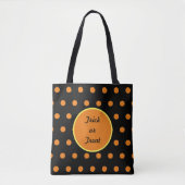 Tote Tasche (schwarz & orange) (Vorderseite)