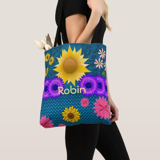 Tote Tasche Sonnenblumen Robin (Von Nahem)