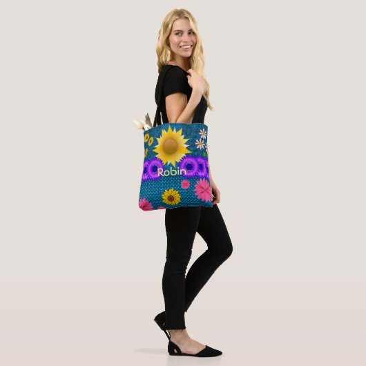 Tote Tasche Sonnenblumen Robin (Am Model)
