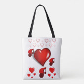 Tote Tasche Valentinstag Liebe Herzen (Rückseite)
