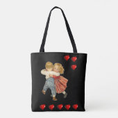 Tote Tasche Valentinstag Liebe Herzen (Rückseite)