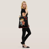 Tote Tasche Valentinstag Liebe Herzen (Am Model)