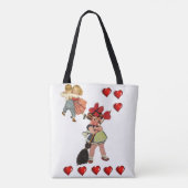 Tote Tasche Valentinstag Liebe Herzen (Rückseite)