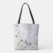 Tote Tasche / Weißer Stallion in Bewegung (Rückseite)