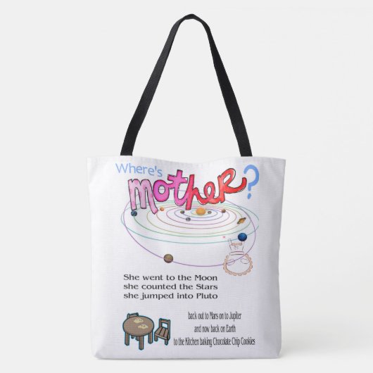 Tote Tasche Wo ist Mutter? (Rückseite)