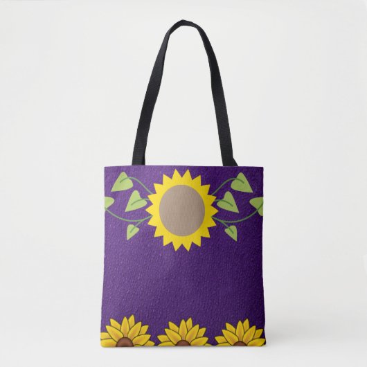Tote-Tüten-Sonnenblumen Tasche (Vorderseite)