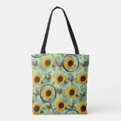 Tote-Tüten-Sonnenblumen Tasche (Rückseite)
