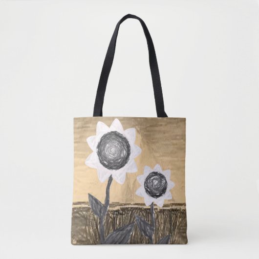 Tote-Tüten-Sonnenblumen Tasche (Vorderseite)