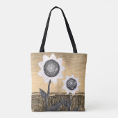 Tote-Tüten-Sonnenblumen Tasche (Rückseite)