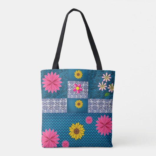 Tote-Tüten-Sonnenblumen Tasche (Rückseite)