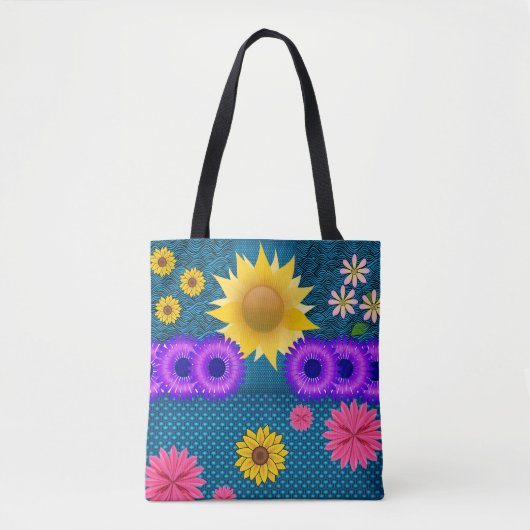 Tote-Tüten-Sonnenblumen Tasche (Vorderseite)