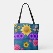 Tote-Tüten-Sonnenblumen Tasche (Rückseite)