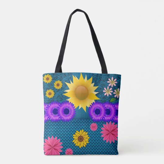 Tote-Tüten-Sonnenblumen Tasche (Rückseite)