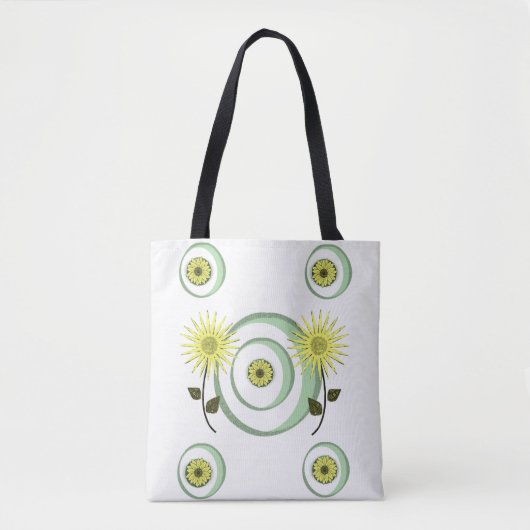 Tote-Tüten-Sonnenblumen Tasche (Vorderseite)
