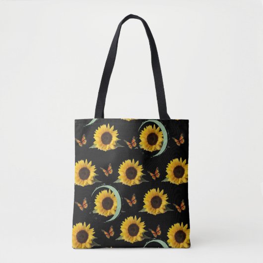 Tote-Tüten-Sonnenblumen Tasche (Vorderseite)