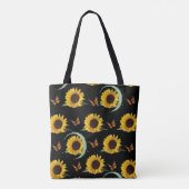 Tote-Tüten-Sonnenblumen Tasche (Rückseite)