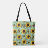 Tote-Tüten-Sonnenblumen Tasche (Rückseite)