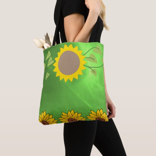 Tote-Tüten-Sonnenblumen Tasche (Von Nahem)