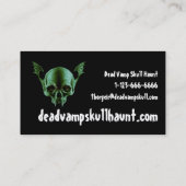 Tote Vamp-Schädel-Visitenkarte Visitenkarte (Rückseite)