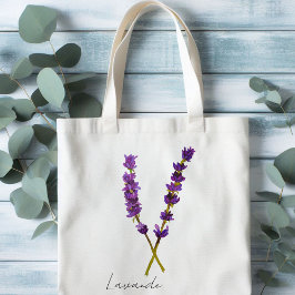 Tote violette Lavendelblüte Tragetasche
