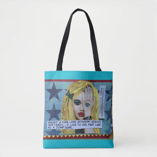 TOTEBAG-THERES EINE DÜNNE LINIE ZWISCHEN GENIE UND TASCHE (Vorderseite)