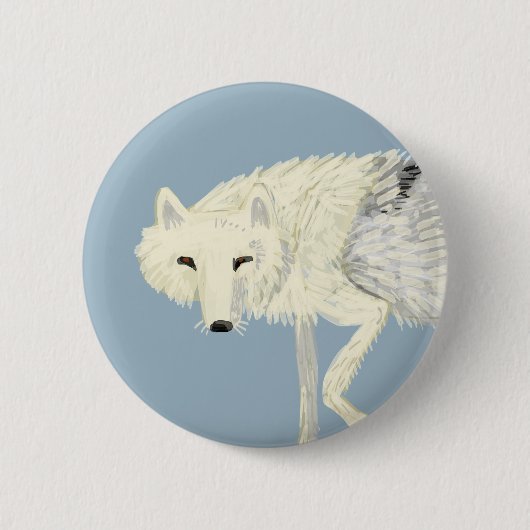 Totem Artic Wolf Button (Vorderseite)