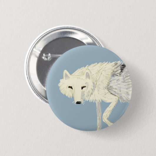 Totem Artic Wolf Button (Vorne & Hinten)