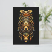 Totem Aufsteigend Dankeskarte (Stehend Vorderseite)