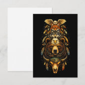 Totem Aufsteigend Dankeskarte (Vorne/Hinten)