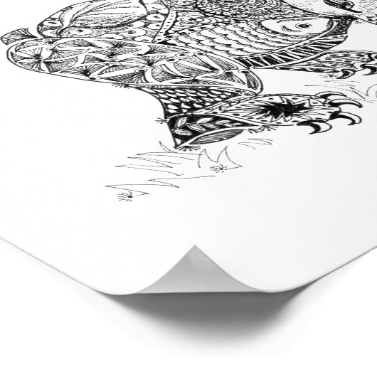 Totem Bear Print Poster (Ecke)