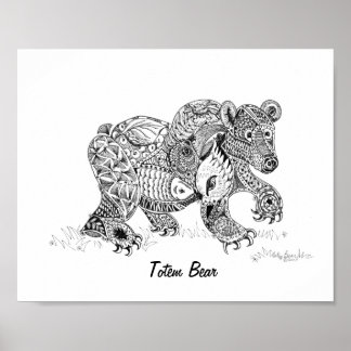 Totem Bear Print Poster