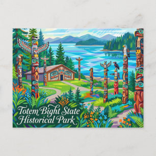 Totem Bight State Historical Park Alaska Postkarte