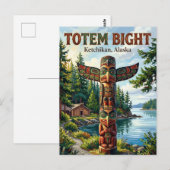 Totem Bight State Historical Park Alaska Postkarte (Vorne/Hinten)