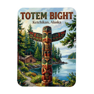 Totem Bight State Historical Park Alaska Postkarte Magnet