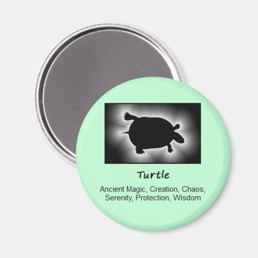 Totem der Schildkröte Magnet (Vorderseite/Rückseite)