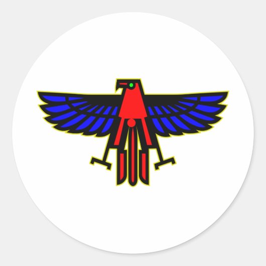 Totem der Thunderbird Runder Aufkleber (Vorderseite)