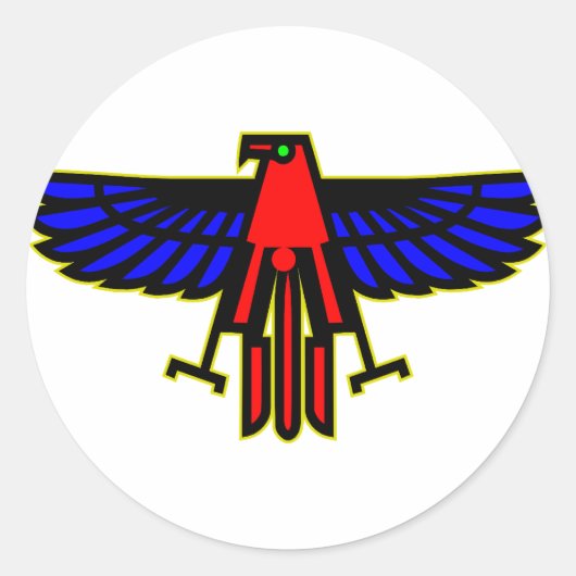 Totem der Thunderbird Runder Aufkleber (Vorderseite)