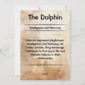 Totem des Delphins Feiertagskarte (Rückseite)