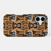 Totem des Kulturerbes - Muster für afrikanische St iPhone 16 Hülle (Rückseite (Horizontal))