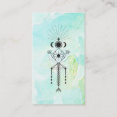 *~* Totem Eye Moon Floral Astrologie Yoga Reiki Visitenkarte (Vorderseite)