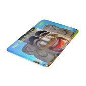 Totem-Fotografie-Lächeln Quote Typografie Badematte (Schrägansicht)