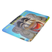 Totem-Fotografie-Lächeln Quote Typografie Badematte (Schrägansicht)