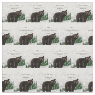 Totem-Geist des Bären-Aquarells Tierführer Stoff