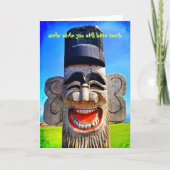 Totem-Gesicht lächeln, während du Zähne hast Karte (Vorderseite)