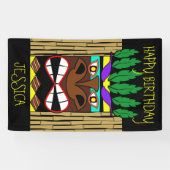 Totem Luau Happy Birthday Banner (Horizontal)